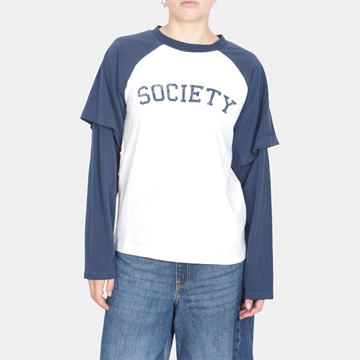 The New Society Delia T-shirt Black iris